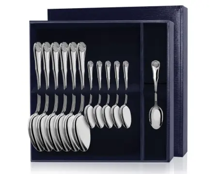 Серебряный набор «Визит» 12 предметов столовые и чайные ложки