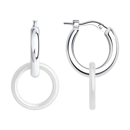 Серебряные серьги-конго