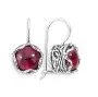 Серьги из серебра с гранатом