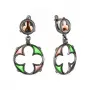 Серебряные серьги с витражной эмалью