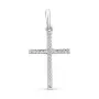 Серебряная подвеска с фианитами «Крест»