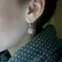 Серебряные серьги с эмалью «Солнышки»