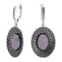 Серьги из серебра с аметистом