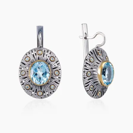 Серебряные серьги «Сияющий Покров»