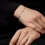 Браслет из серебра с бриллиантом «Крестик»