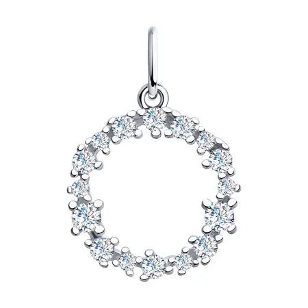 Подвеска из серебра с фианитами