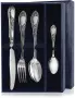 Серебряный набор столовый «Эгоист-Престиж» с чернением