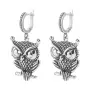 Серебряные серьги «Сплюшка сова»