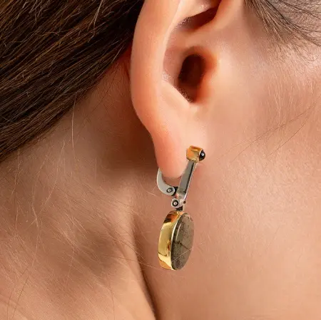 Серебряные серьги «Песчанный Мотив»