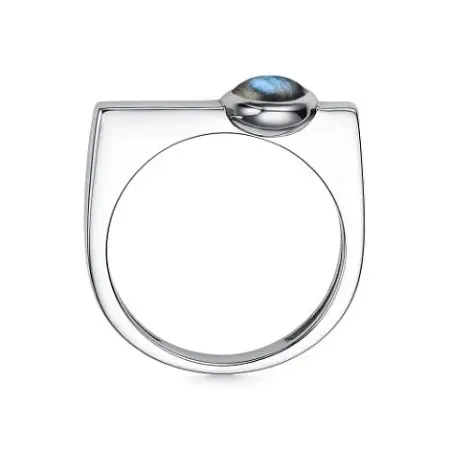 Кольцо из серебра с лабрадоритом