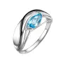 Серебряное кольцо с топазом
