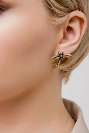 Серебряные серьги «Стрекозы»