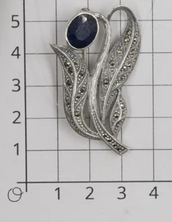 Брошь из серебра «Тюльпан»