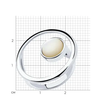 Серебряное кольцо с перламутром