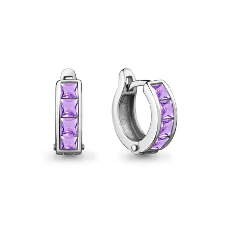 Серебряные серьги с фианитами