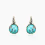 Серьги из серебра «Бирюзовые Тропы» с бирюзой с позолотой