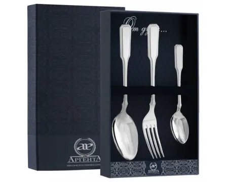 Серебряный набор столовый «Русский» 3 предмета