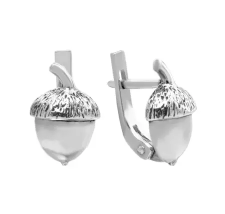 Серьги из серебра «Желудь»
