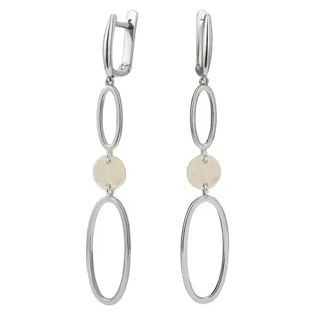 Серьги из серебра с перламутром