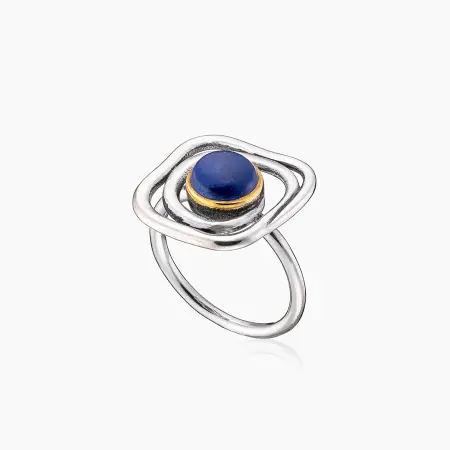 Кольцо из серебра с камнем лазурит