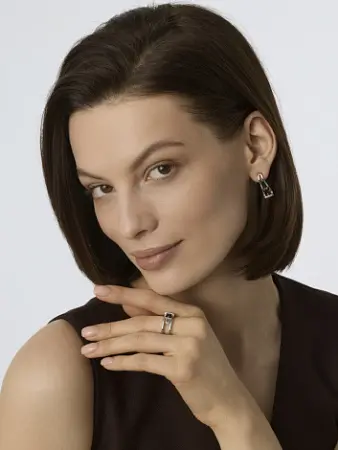 Кольцо из серебра с раухтопазом