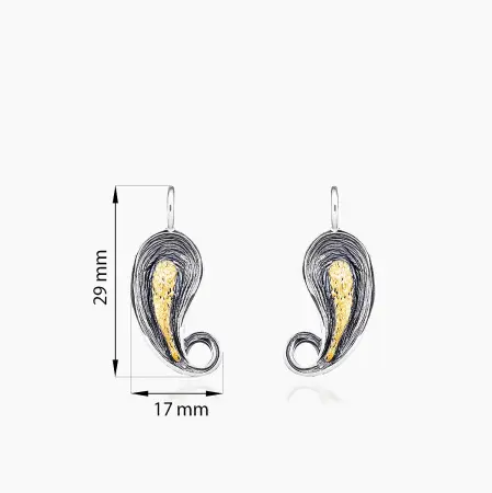 Серебряные серьги «Каллы»