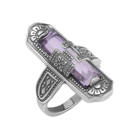 Кольцо из серебра с аметистом «Гранада»
