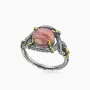 Кольцо из серебра с камнем родохрозит