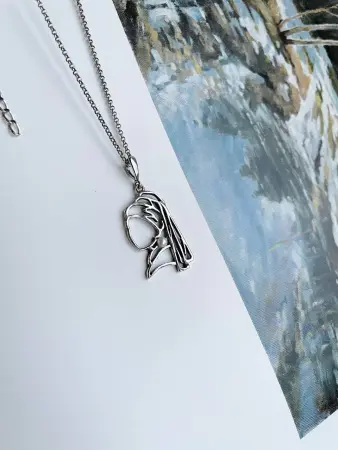 Подвеска из серебра с жемчугом «Девушка с жемчужной сережкой»