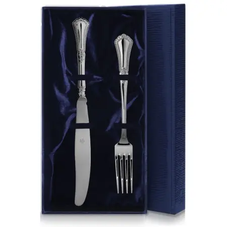 Серебряный набор «Фаворит» столовая вилка и нож