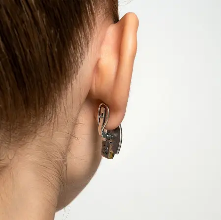 Серебряные серьги с лазуритом