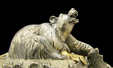 Серебряная пивная кружка «Медведь»