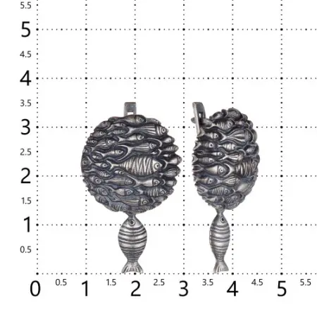 Серебряные серьги «Рыбы»