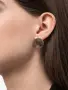 Серьги пшеница колоски из серебра с позолотой в русском стиле
