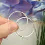 Серебряные серьги кольца 3 см