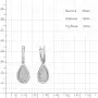 Серьги из серебра с фианитами «Капли»