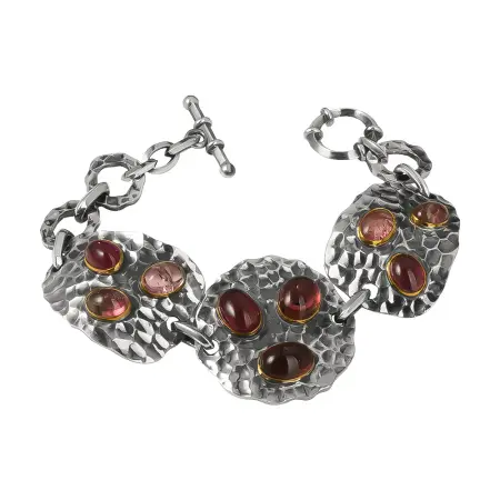 Серебряный браслет с турмалином