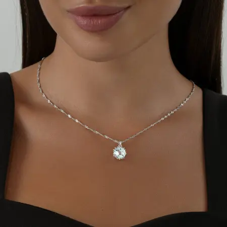 Подвеска из золочёного серебра с горным хрусталем