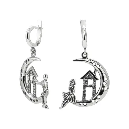 Серебряные серьги «Встреча»