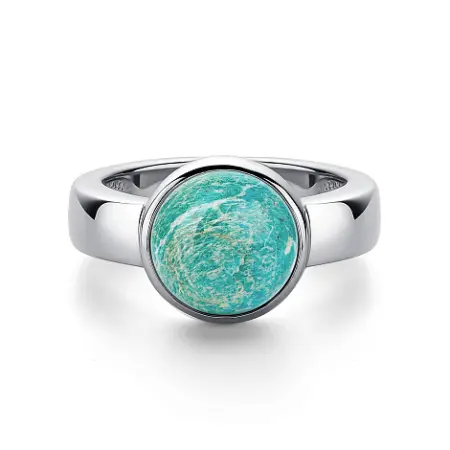 Кольцо из серебра с амазонитом