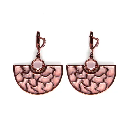 Серебряные серьги с витражной эмалью