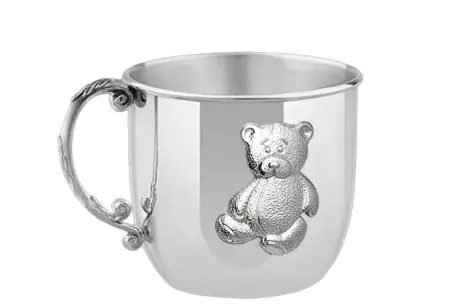 Серебряная кружка детская «Мишка»