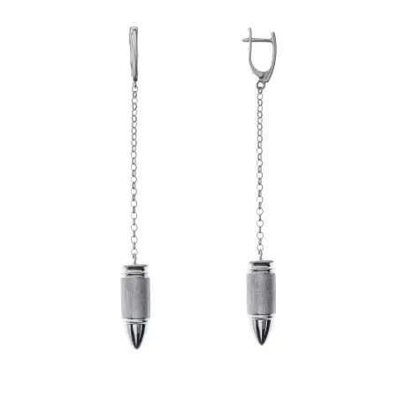 Серебряные серьги «Пуля»