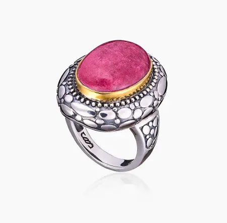 Серебряное кольцо с тулитом