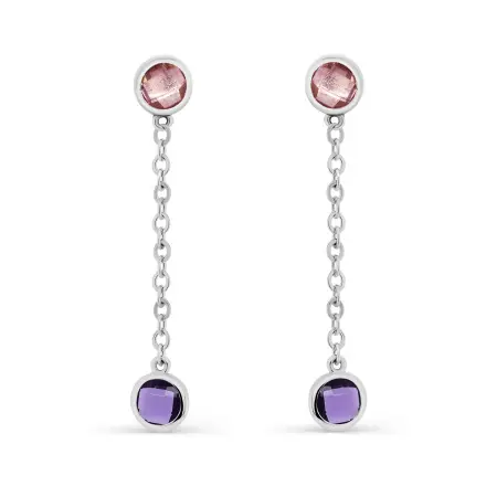 Серьги-пусеты из серебра с алпанитом