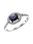 Кольцо из серебра с натуральным сапфиром