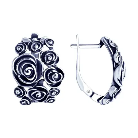 Серьги из чернёного серебра