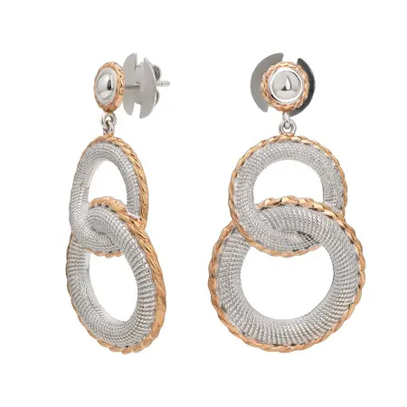 Серьги из серебра с позолотой