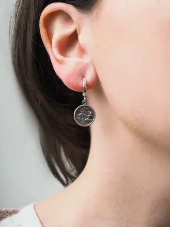 Серьги из серебра «Северная столица»