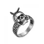 Кольцо серебро 925 перстень Череп Баба Яга